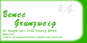 bence grunzweig business card